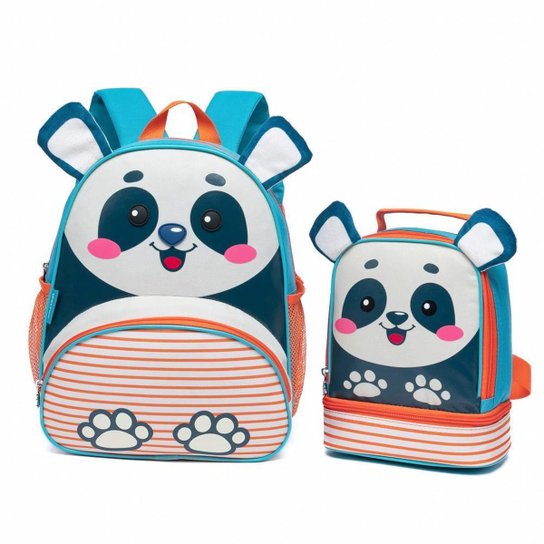 Kit Mochila De Costas Spector Escolar Infantil Resistente Creche Lancheira