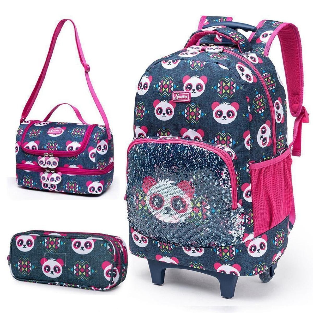 Kit Mochila De Rodinha 19 Litros Infantil Lancheira Térmica Estojo Escolar Spector Reforçada Menor preço em Kit Mochila De Rodinha 19 Litros Infantil Lancheira Térmica Estojo Escolar Spector Reforçada