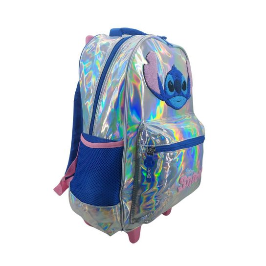 Kit Mochila De Rodinha Lancheira e Estojo Stitch 41682