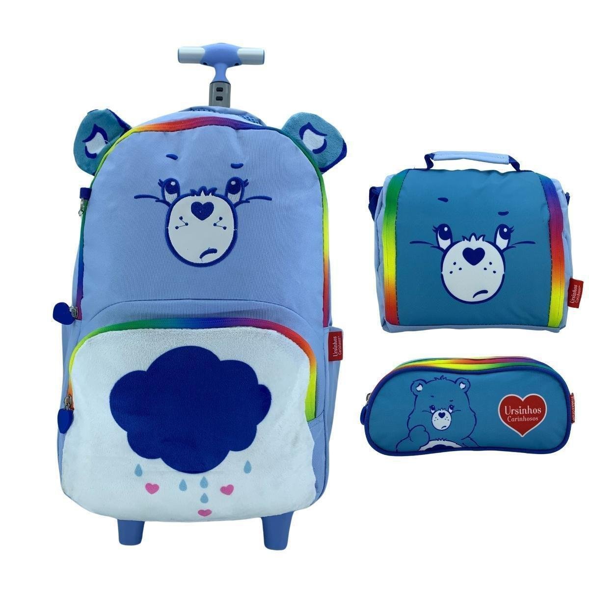Kit Mochila de Rodinha Lancheira e Estojo Ursinho Carinhoso Menor preço em Kit Mochila de Rodinha Lancheira e Estojo Ursinho Carinhoso