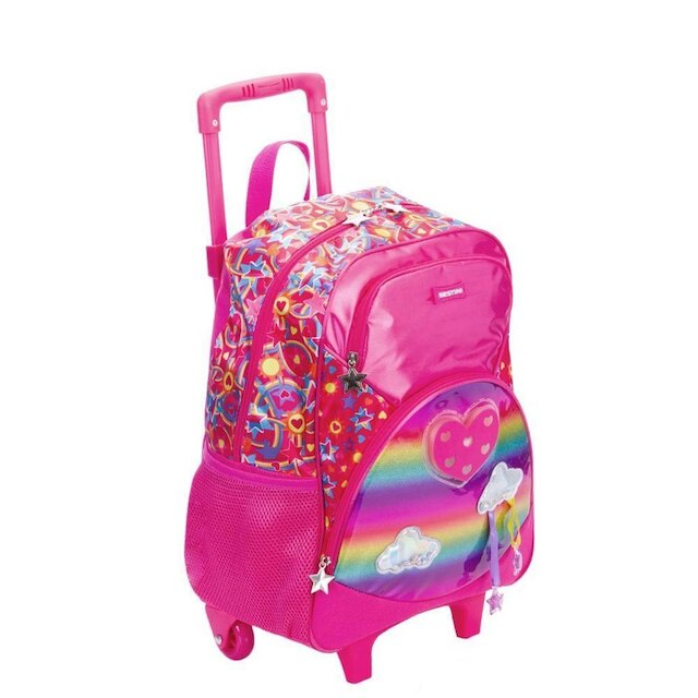 Kit Mochila de Rodinhas e Lancheira Sestini Y Pink rosa | Zattini