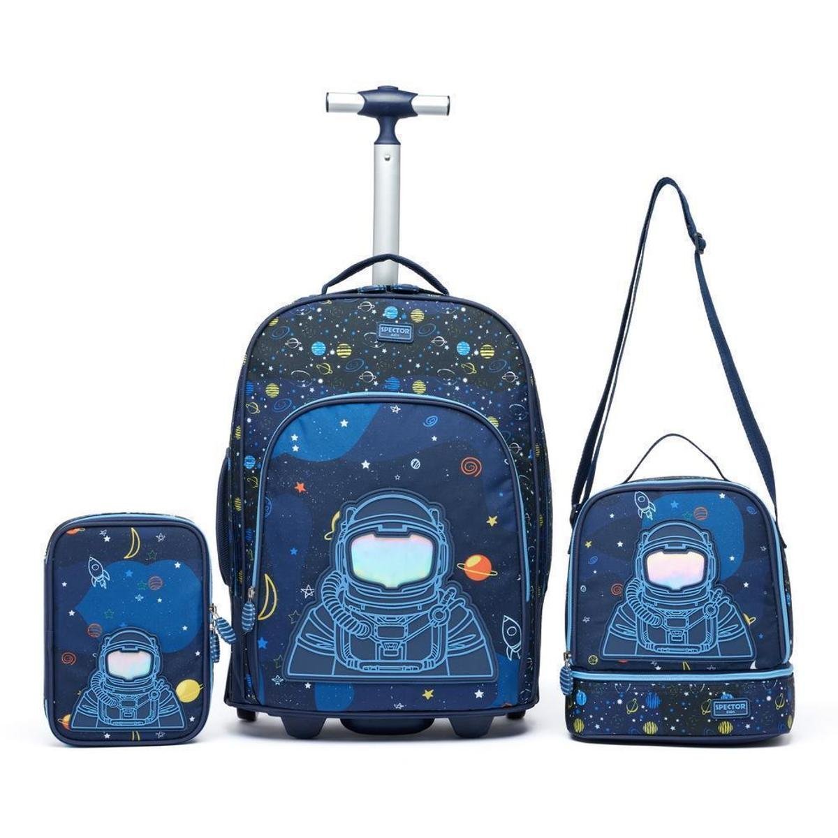 Kit Mochila De Rodinhas Lancheira Térmica Estojo Infantil Reforçada 32 Litros Escolar Menor preço em Kit Mochila De Rodinhas Lancheira Térmica Estojo Infantil Reforçada 32 Litros Escolar