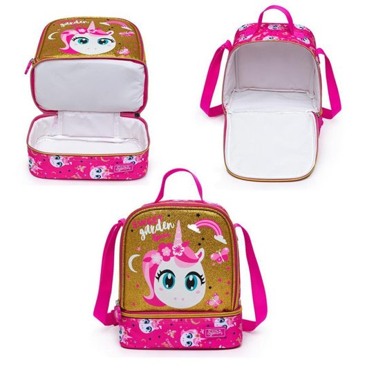 Kit Mochila De Rodinhas Spector + Lancheira Térmica + Estojo Infantil Reforçada Escolar