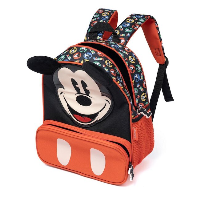 Kit Mochila Disney Lancheira Estojo Mickey Escolar Infantil Masculina