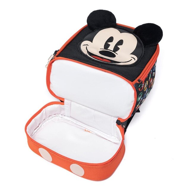 Kit Mochila Disney Rodinha Estojo Lancheira Escolar Mickey Masculina
