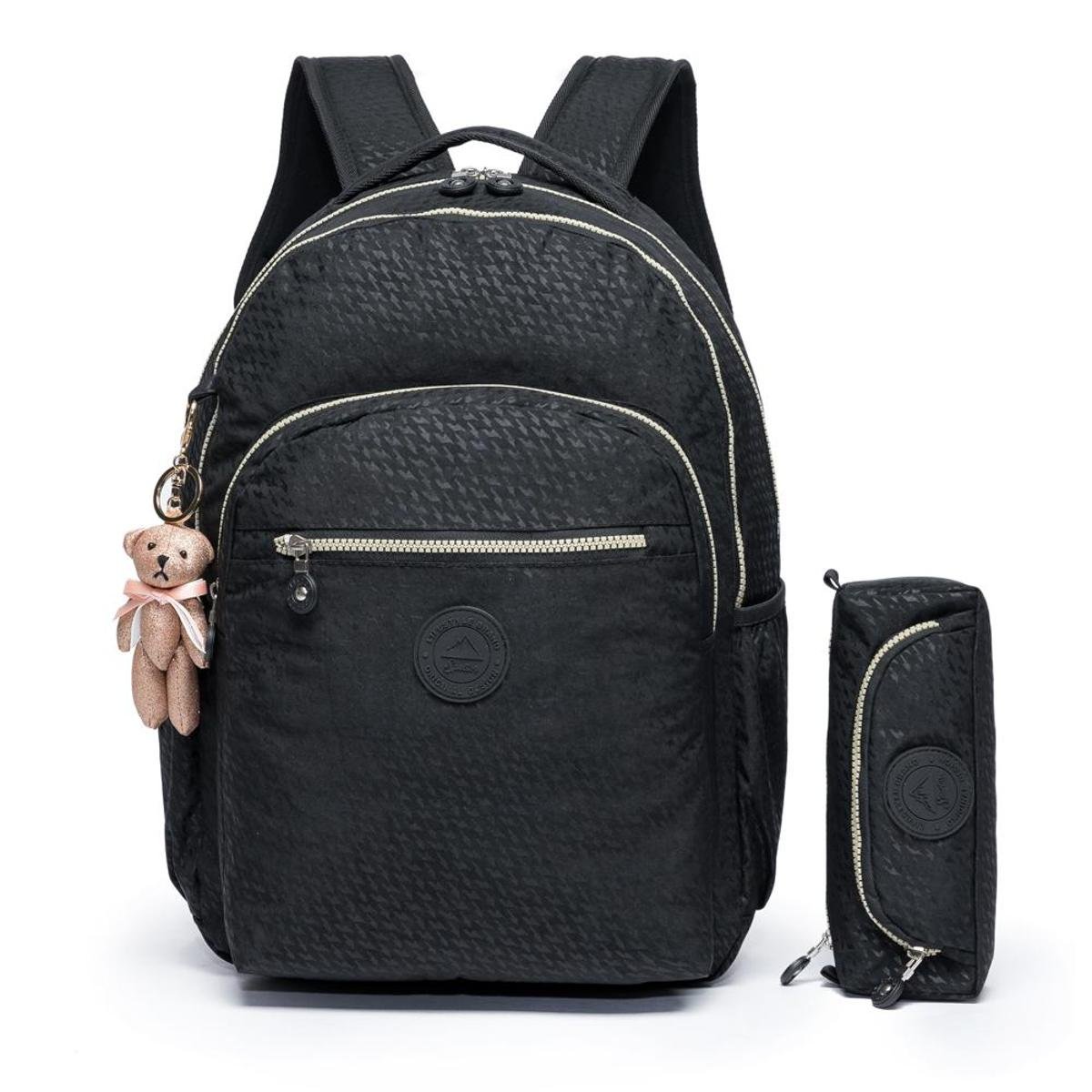 Kit Mochila E Estojo Spector Escolar Original Resistente - Preto Menor preço em Kit Mochila E Estojo Spector Escolar Original Resistente - Preto