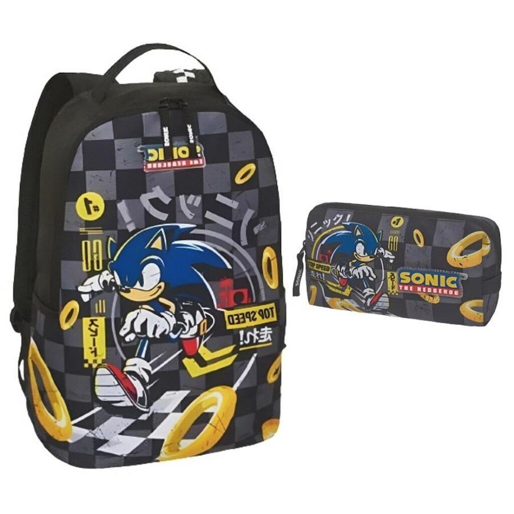 Kit Mochila Escolar Pacific Sonic 7890404