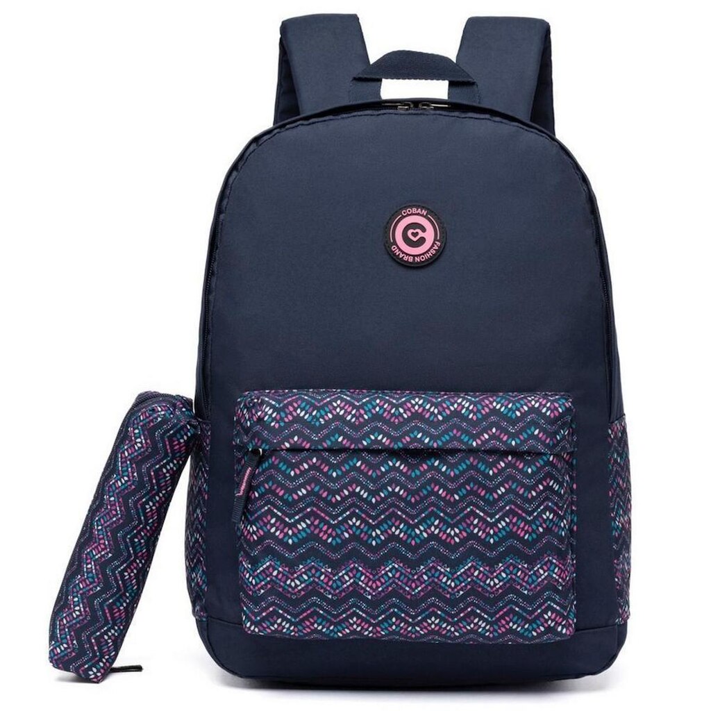 Kit Mochila Estojo Coban Feminina Escolar 15 Litros