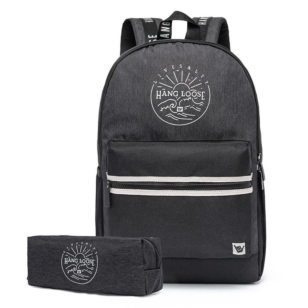 Kit Mochila Estojo Escolar Masculino Hang Loose 19 Litros