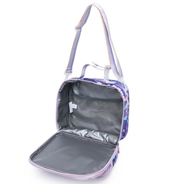 Kit Mochila Estojo Lancheira Ferrazzi Infantil Escolar Feminino