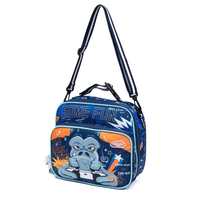 Kit Mochila Estojo Lancheira Ferrazzi Infantil Escolar Masculino