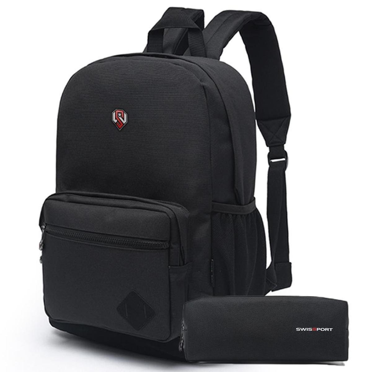 Kit Mochila Estojo Swissport Resistente Executiva Menor preço em Kit Mochila Estojo Swissport Resistente Executiva