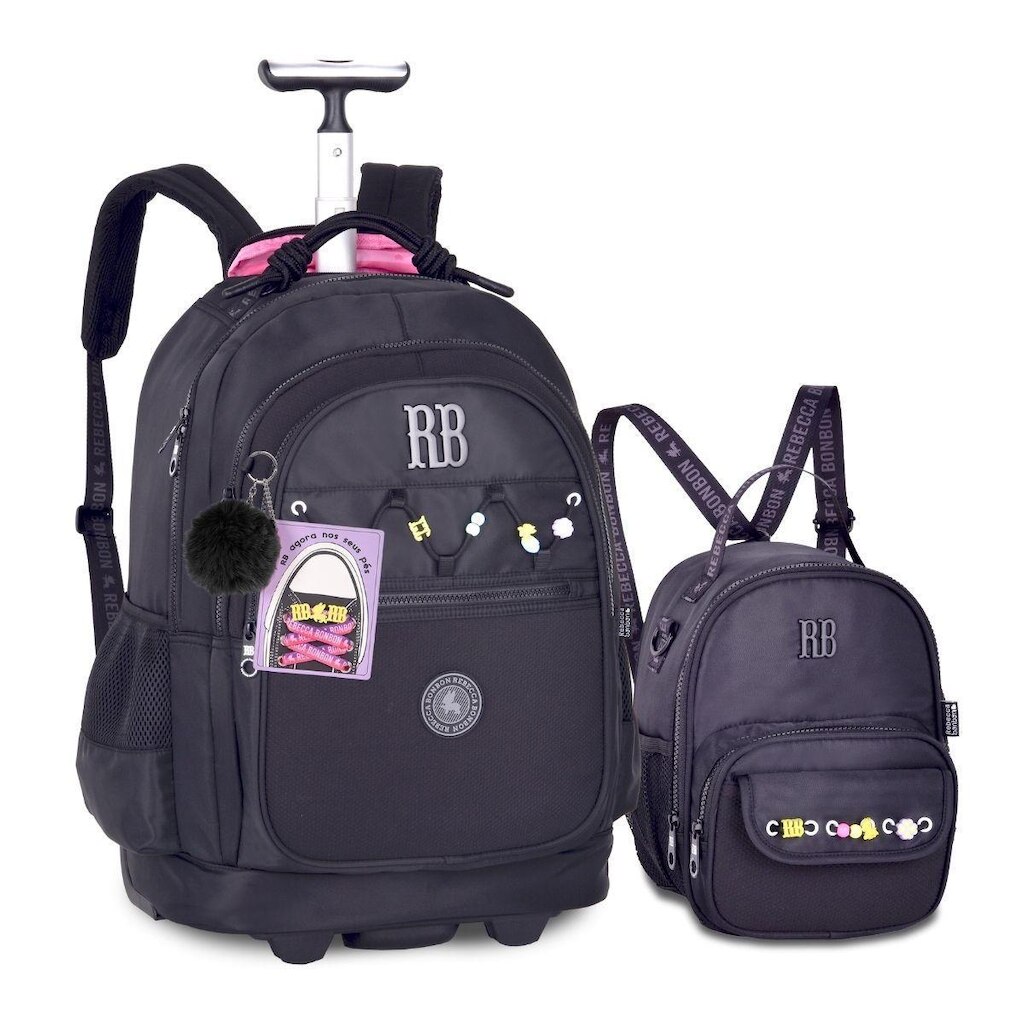 Kit Mochila Feminina Carrinho com Lancheira Rebecca Bonbon