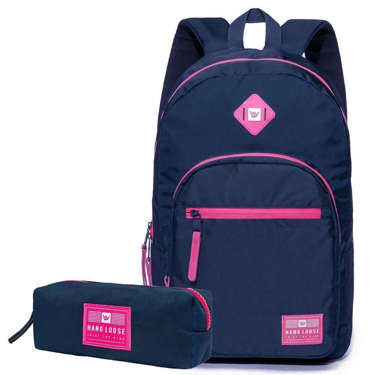 Kit Mochila Hang Loose Escolar Feminina Estojo 20 Litros é ruim? Kit Mochila Hang Loose Escolar Feminina Estojo 20 Litros é boa?