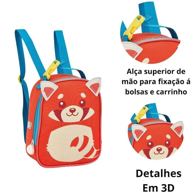 Kit Mochila Rodinha Lancheira e Estojo Creche Infantil ZOOP