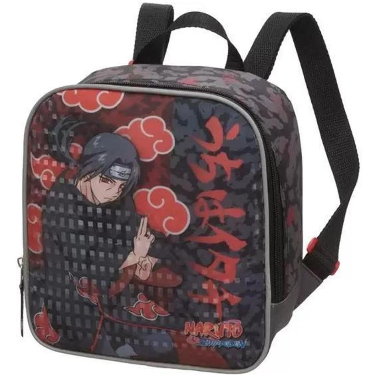 Kit Mochila Rodinha Lancheira Infantil Escolar Menino Itachi