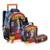 Kit Mochila Rodinhas Lancheira Estojo Duplo Naruto Uzumaki Geek Escolar Infantil Seanite - Laranja