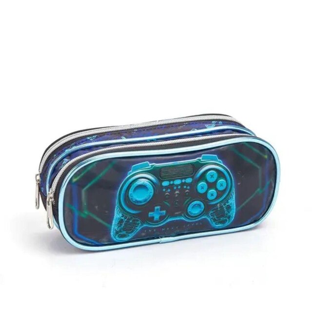 Kit Mochila Rodinhas Lancheira Estojo Video Game Infantil Escolar Game On Seanite