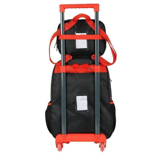Kit Mochila Rodinhas Lancheira Luxcel Harry Potter Preto