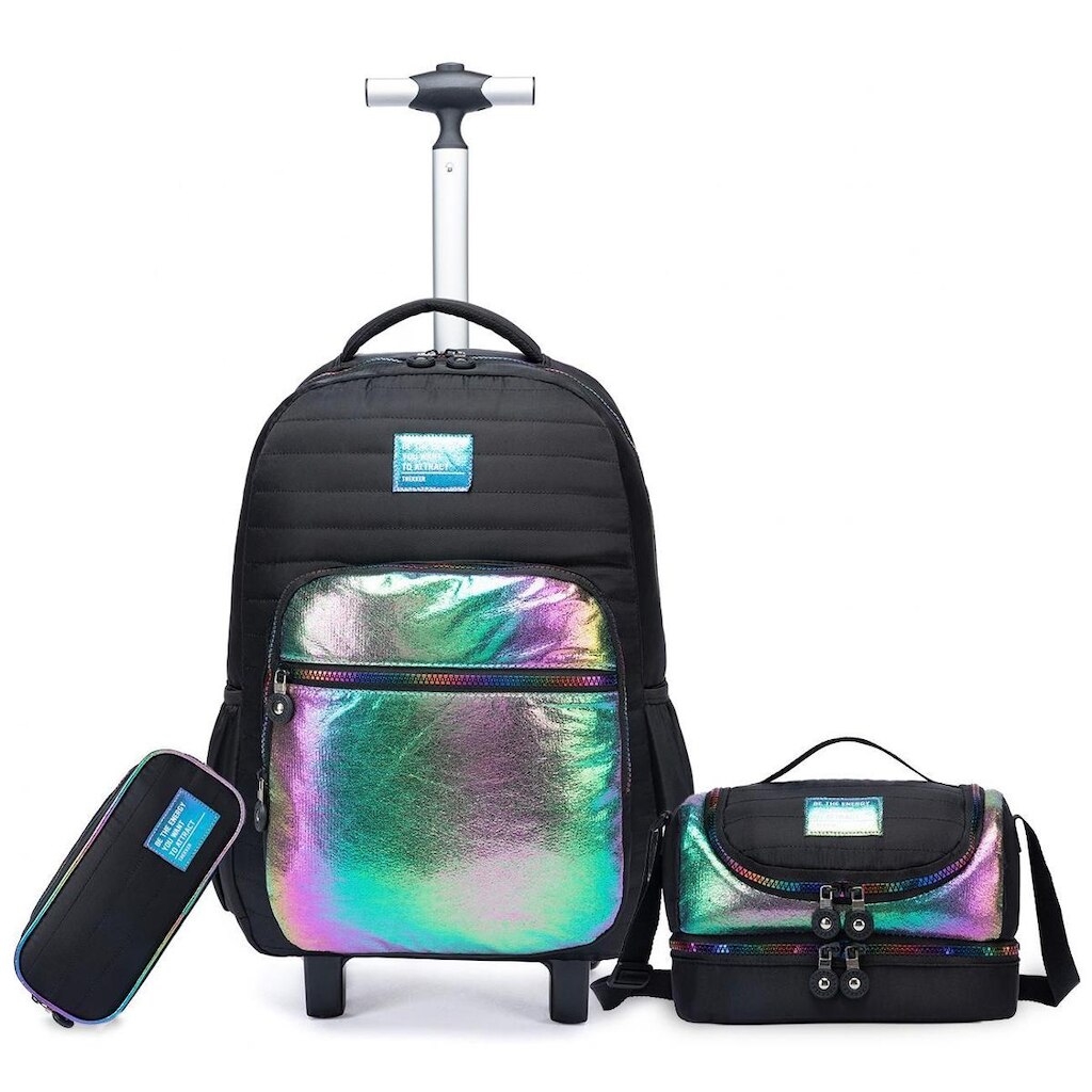 Kit Mochila Trekker Feminina Resistente Lancheira Térmica