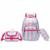 Kit Mochila Unicornio Infantil Bolsa Escolar Feminina Resistente - Branco+Rosa
