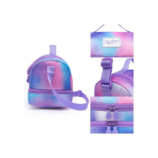 Kit Mochila Unicornio Infantil Bolsa Escolar Feminina Resistente