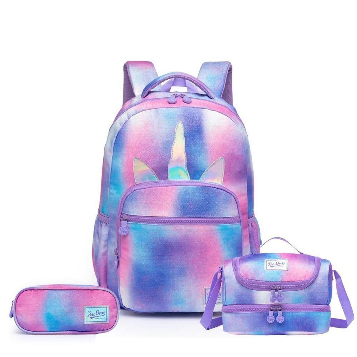 Kit Mochila Unicornio Infantil Bolsa Escolar Feminina Resistente Menor preço em Kit Mochila Unicornio Infantil Bolsa Escolar Feminina Resistente
