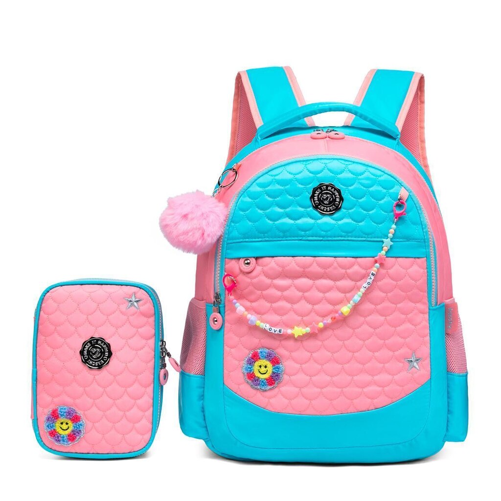 Kit Mochila Vaschy Escolar Feminina Grande 18 Litros