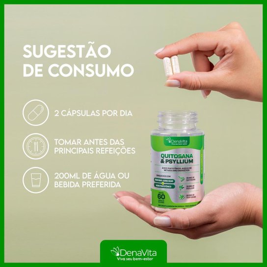 Kit NutriBalance, Coenzima Q10, Ômega 3, Vitamina E e Quitosana e Psyllium, Denavita