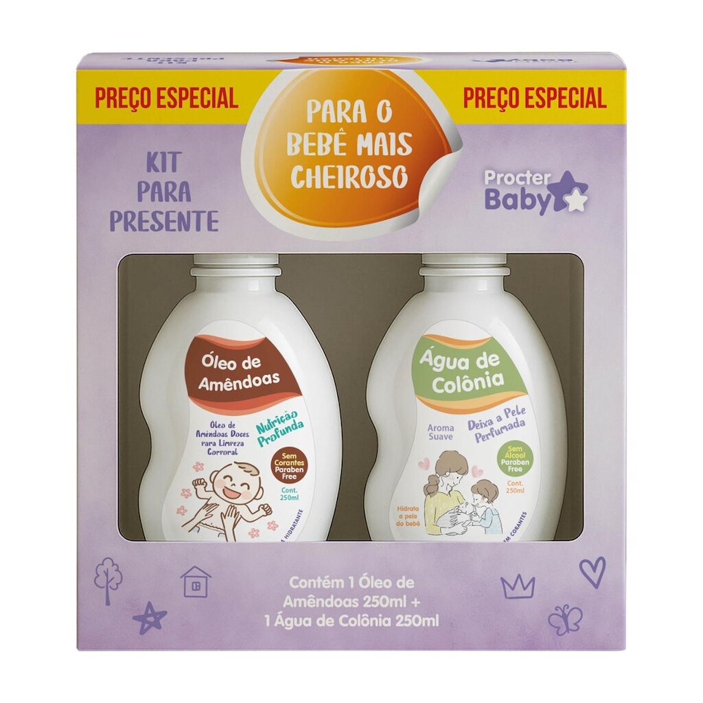 Kit Óleo de Amêndoas + Água de Colônia Procter Baby