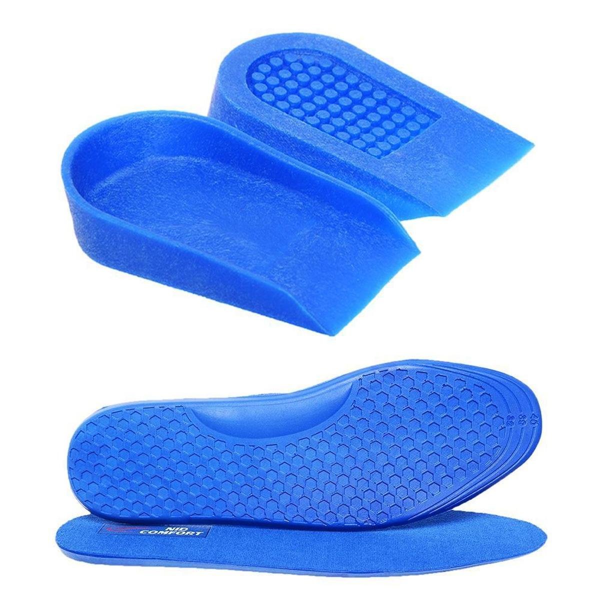 Kit Palmilha + Calcanheira Ortopédica De Gel Silicone Esporão Calcâneo Fasciite Bursite Gota Menor preço em Kit Palmilha + Calcanheira Ortopédica De Gel Silicone Esporão Calcâneo Fasciite Bursite Gota