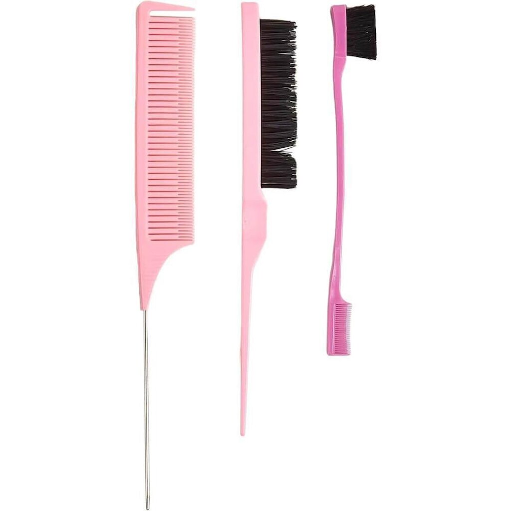 Kit Pentes e Escovas para Mechas e Finalização Rosa (3 Produtos)