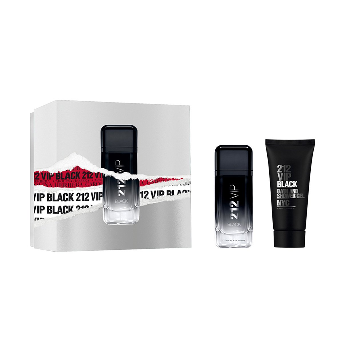 Kit Perfume Carolina Herrera 212 Vip Black Eau de Parfum Masculino 100ml + Gel de Banho 100ml - Incolor Menor preço em Kit Perfume Carolina Herrera 212 Vip Black Eau de Parfum Masculino 100ml + Gel de Banho 100ml - Incolor