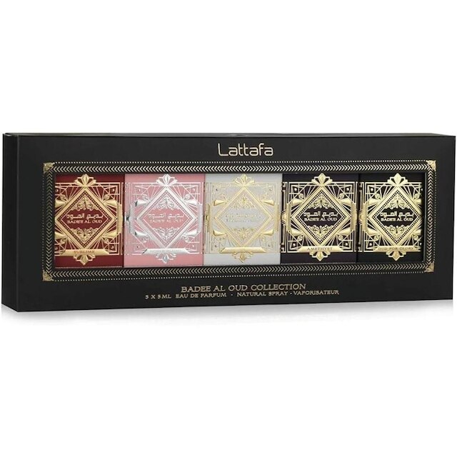 Kit Perfume Lattafa Bade'e Al Oud Collection Edp Unissex 5 unidades de 5ml