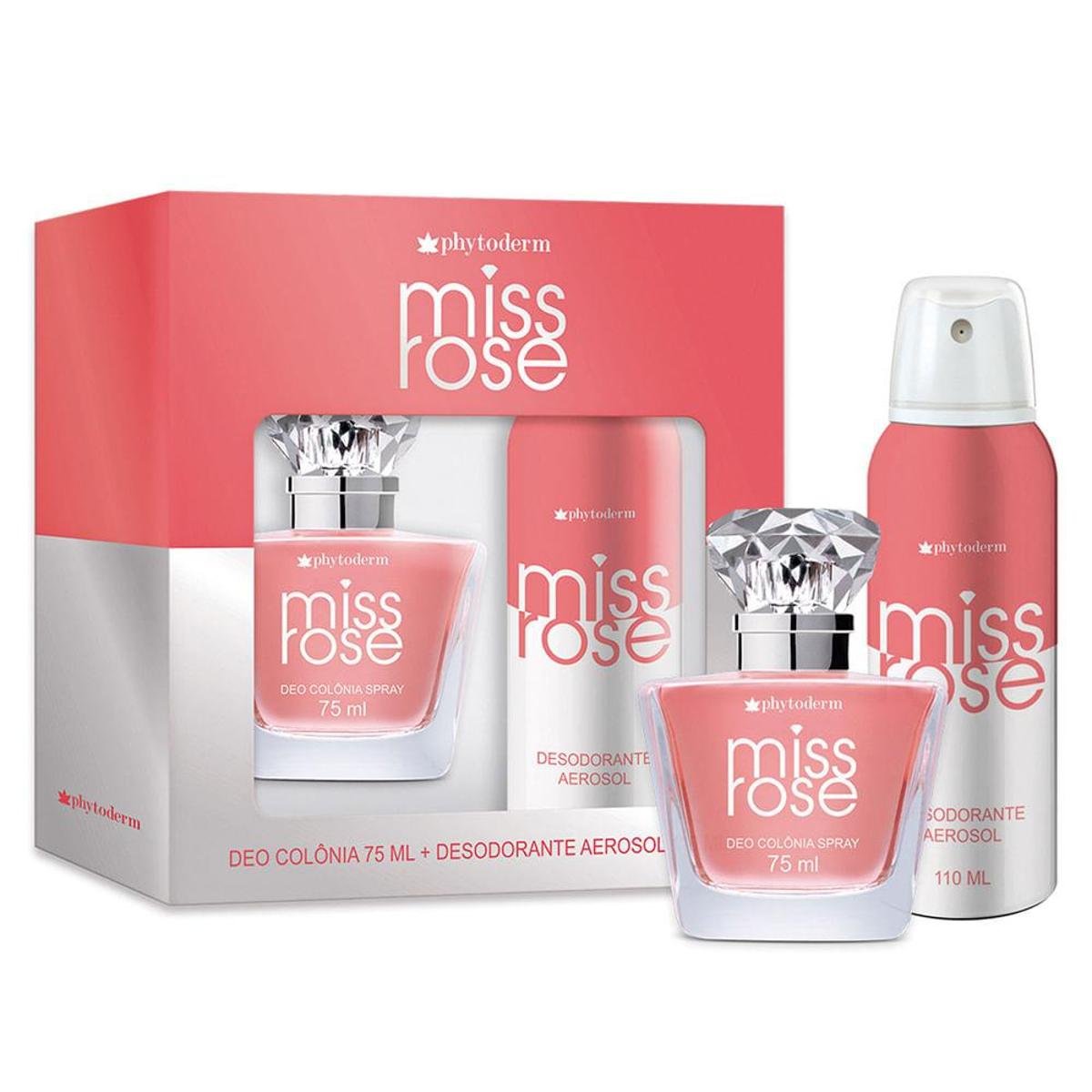 Kit Phytoderm Miss Rose 1 Deo Colônia 75ml + 1 Desodorante 110ml - Incolor Menor preço em Kit Phytoderm Miss Rose 1 Deo Colônia 75ml + 1 Desodorante 110ml - Incolor
