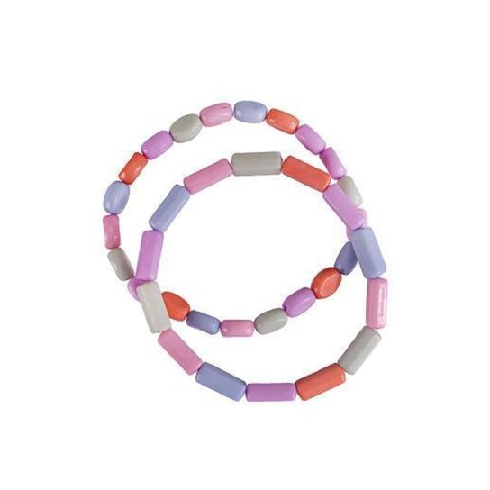 Kit pulseiras miçangas candy colors - Colorido