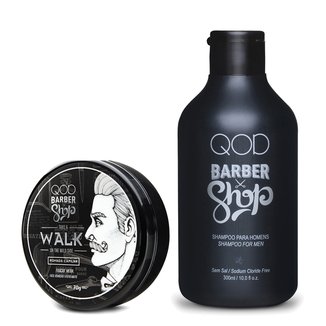 Kit QOD Pomada Barber Shop Walk 70g + Shampoo Barber Shop