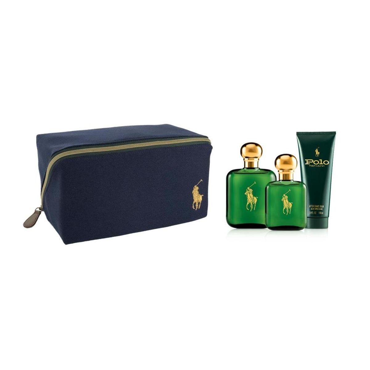 Kit Ralph Lauren Coffret Polo Green Eau de Toilette + Eau de Toilette + Gel de Barba + Necessáire - Incolor Menor preço em Kit Ralph Lauren Coffret Polo Green Eau de Toilette + Eau de Toilette + Gel de Barba + Necessáire - Incolor