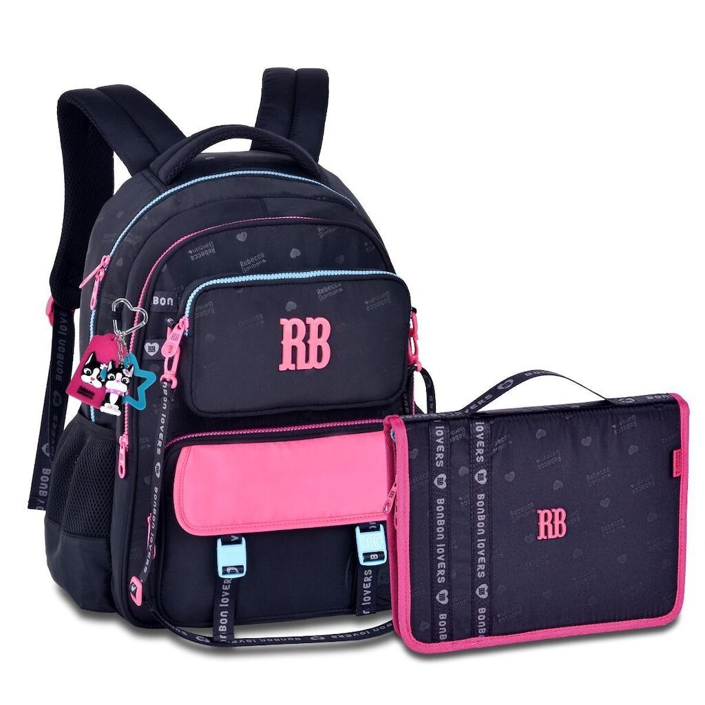 Kit Rebecca Bonbon Mochila Moderna com Estojo Fichário Grande