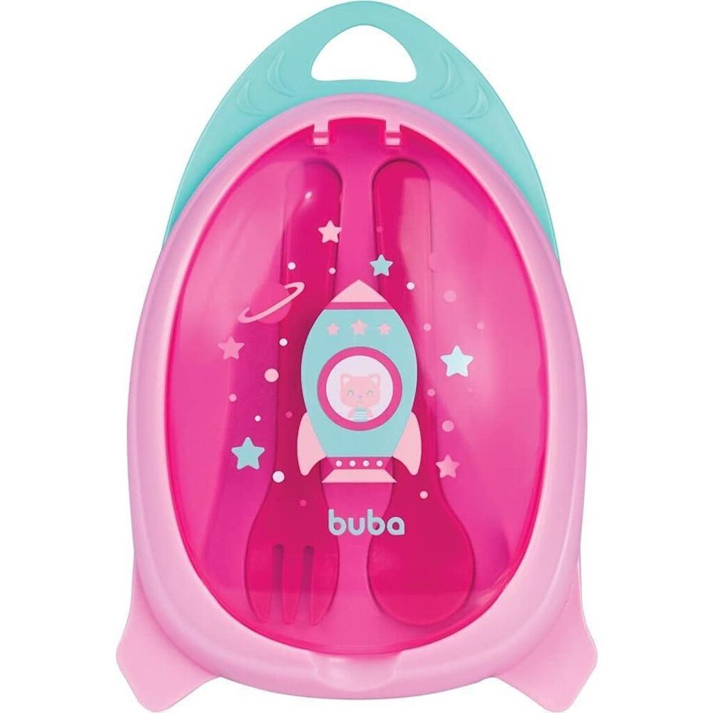 Kit Refeição Buba Com Talher Foguete