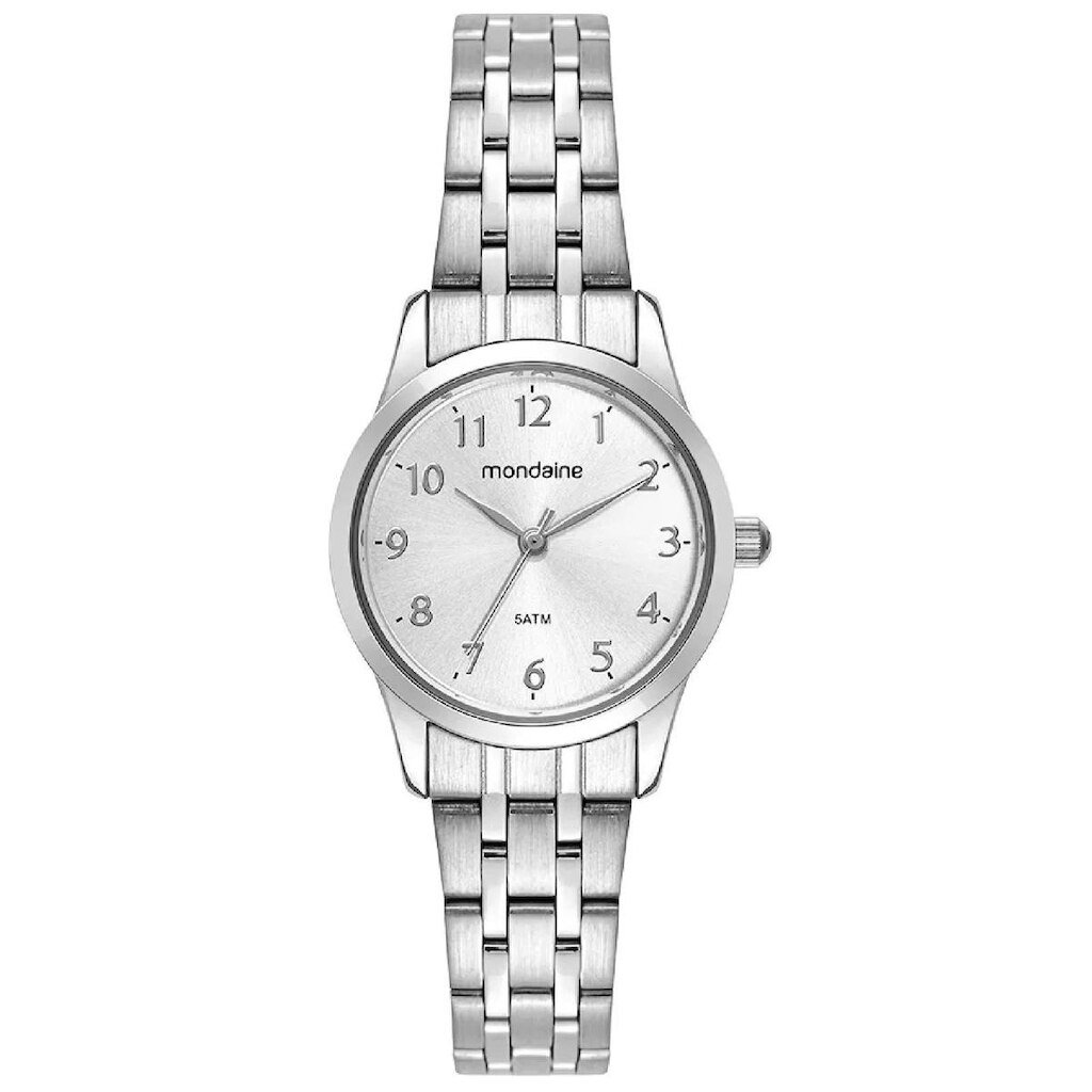 Kit Relógio Mondaine Prata com Colar e Brincos 99913L0MKNE2K1 28mm
