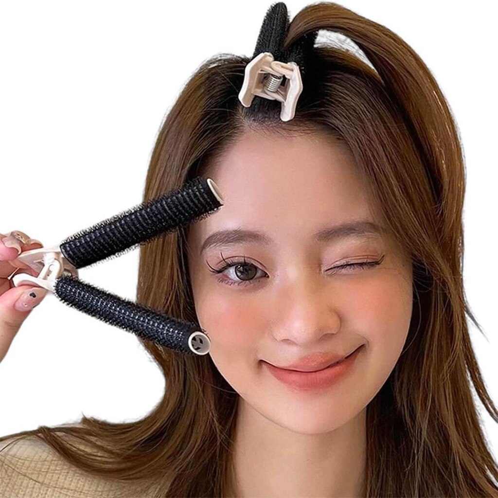 Kit Rolo Escrespador de Raiz Preto (2 Peças)