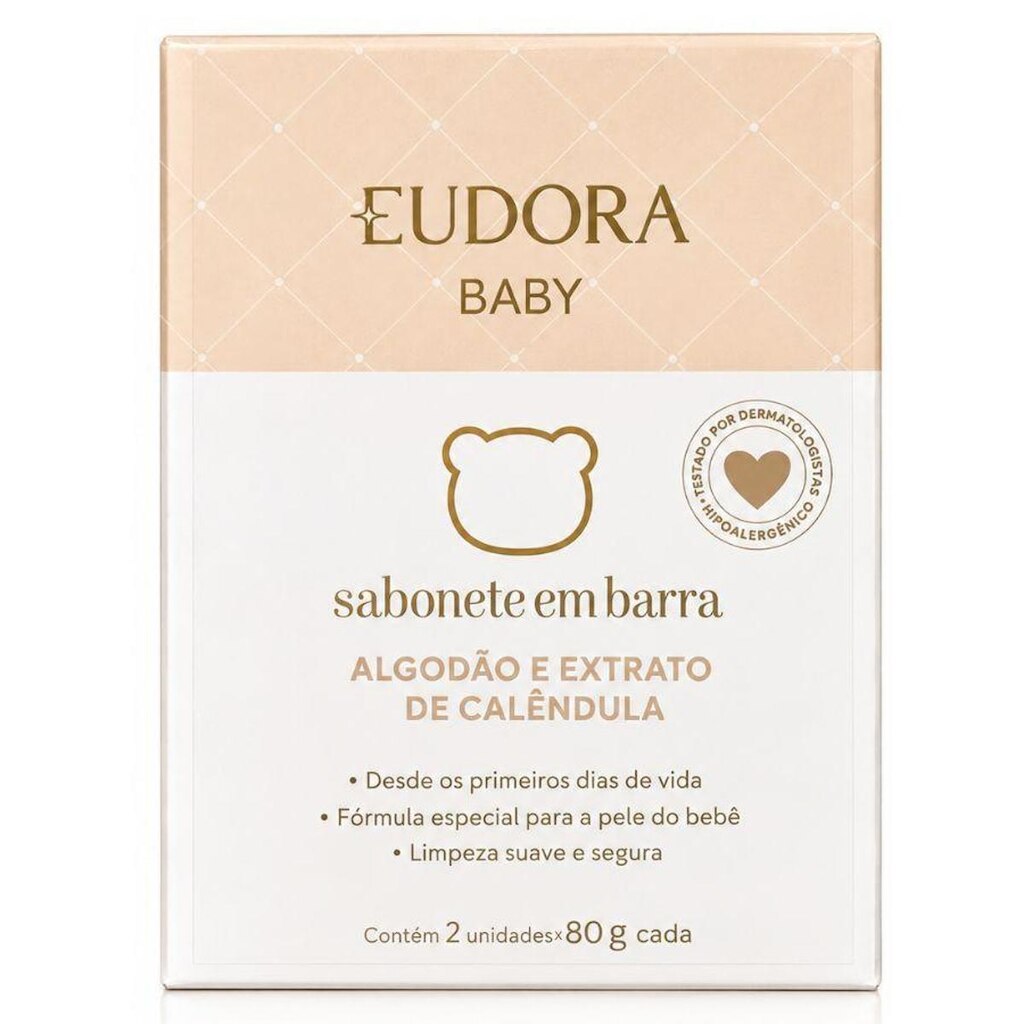 Kit Sabonetes em Barra Eudora Baby 2 x 80g