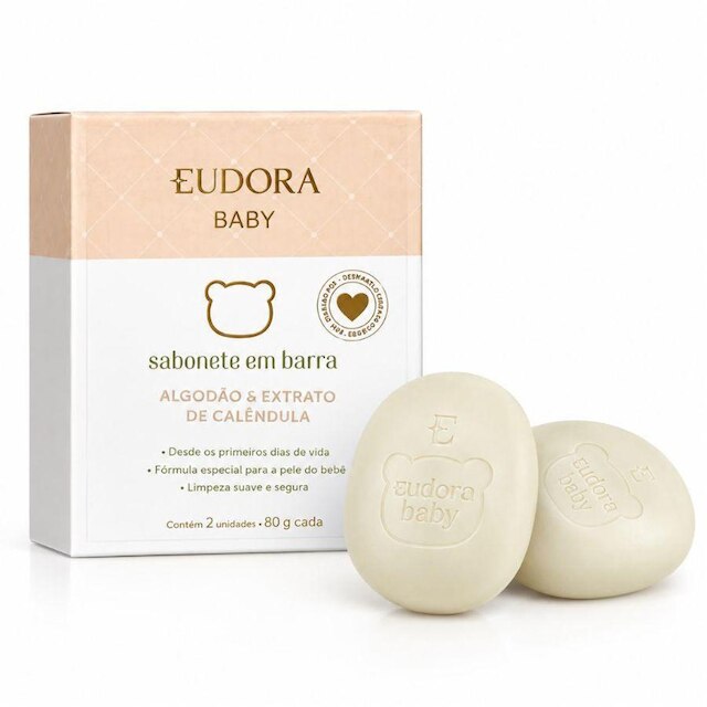 Kit Sabonetes em Barra Eudora Baby 2 x 80g
