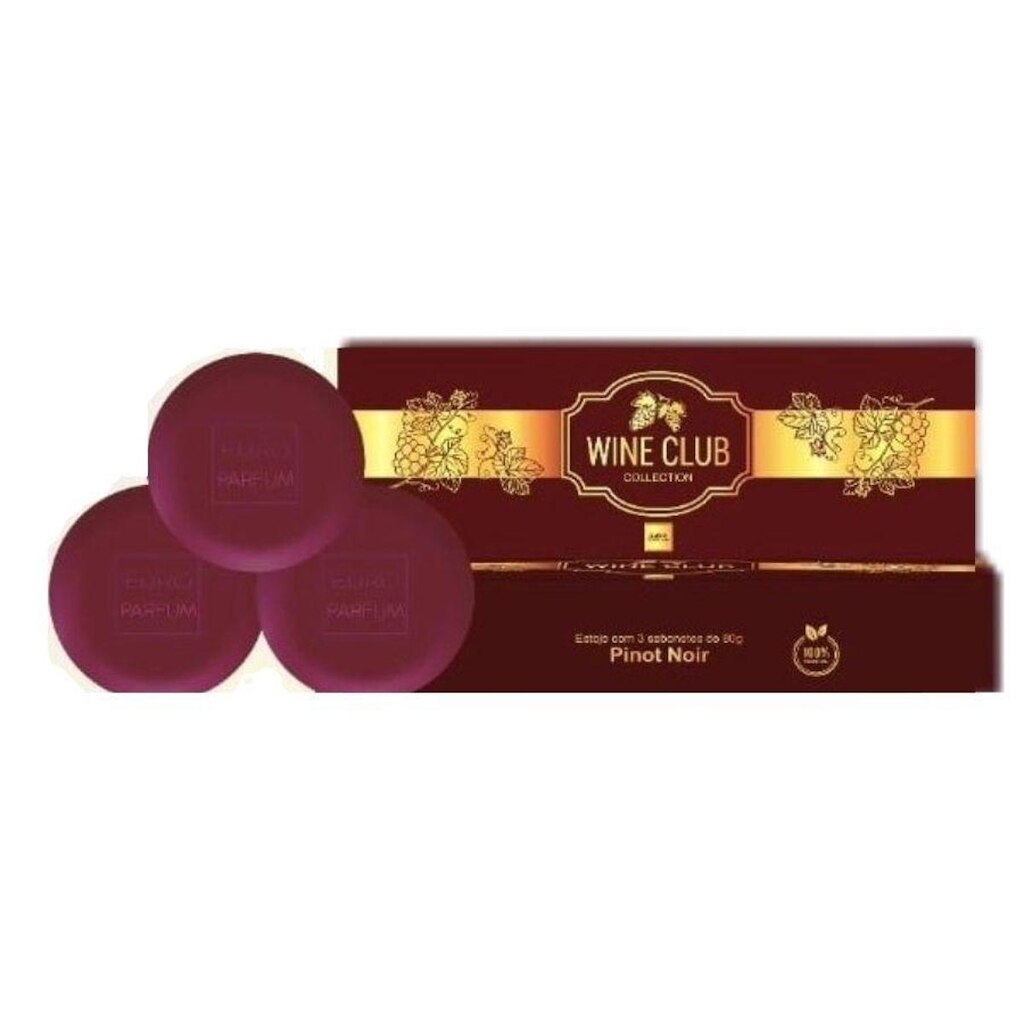 Kit Sabonetes Wine Club Pinot Noir (3x80g cada)Euro