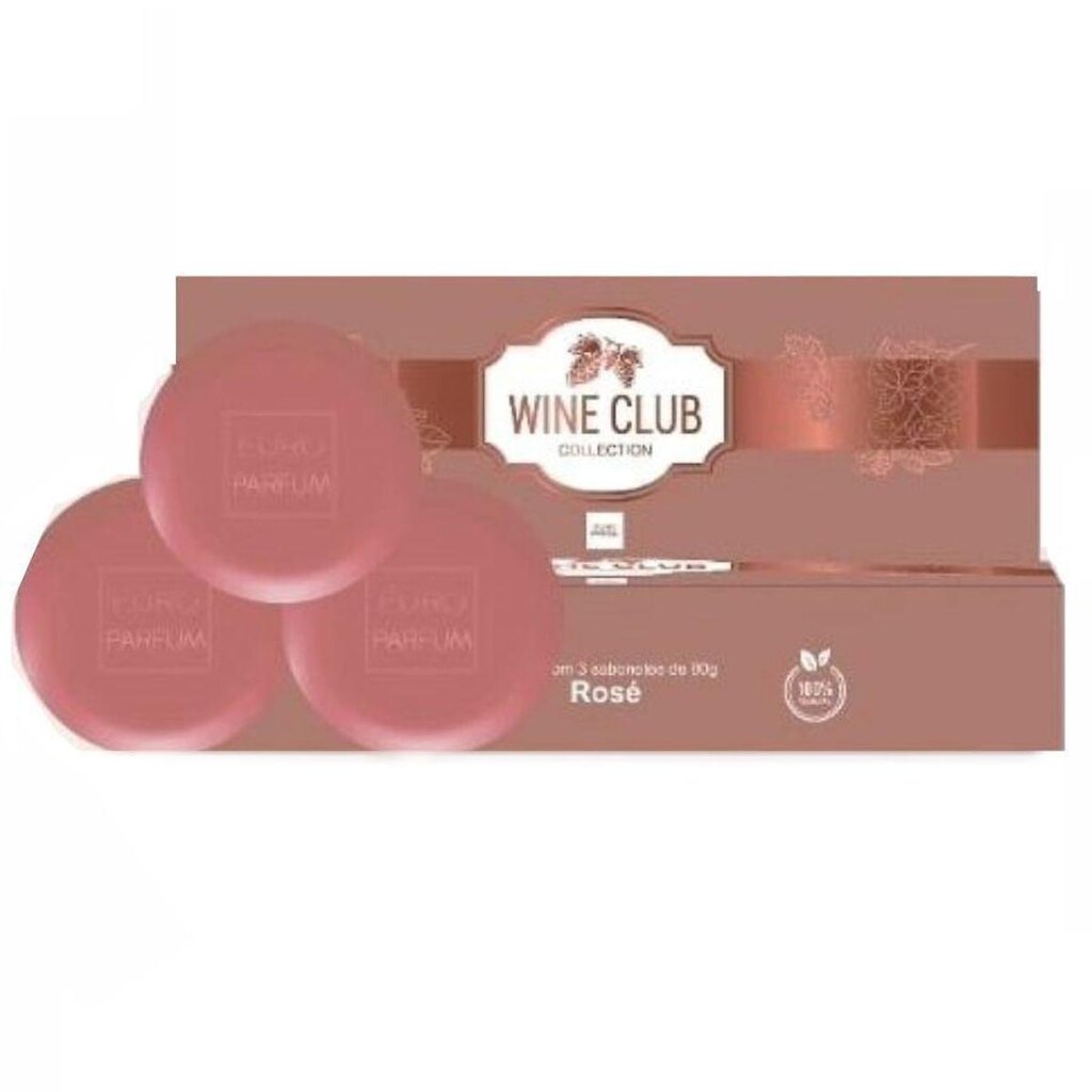 Kit Sabonetes Wine Club Rose ( 3 x 80g cada ) - Euro
