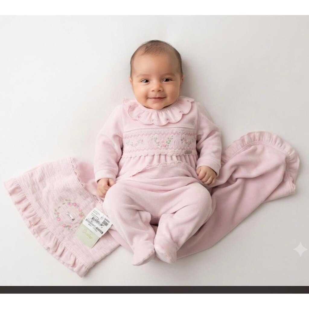Kit Saída Maternidade Plush Luxo Bebê Menina Paraiso 19242