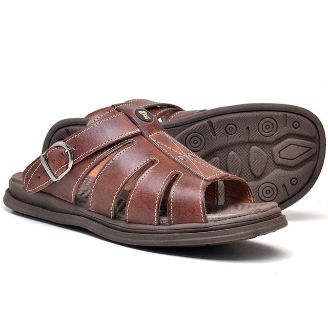 Kit Sandália Couro Rubim Calçados 2 Pares Masculina