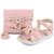 Kit Sandália Esportiva Menina Infantil Com Bolsa Conforto Rosa Brilho Borboleta Mzkid - Rosa