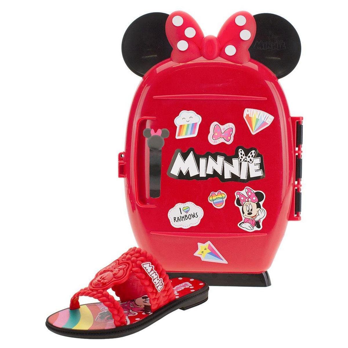 Chinelo Rasteiro Infantil Minnie Geladeira - 22491 - Atacado